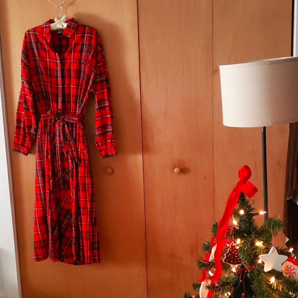 Vintage Red Plaid Dress